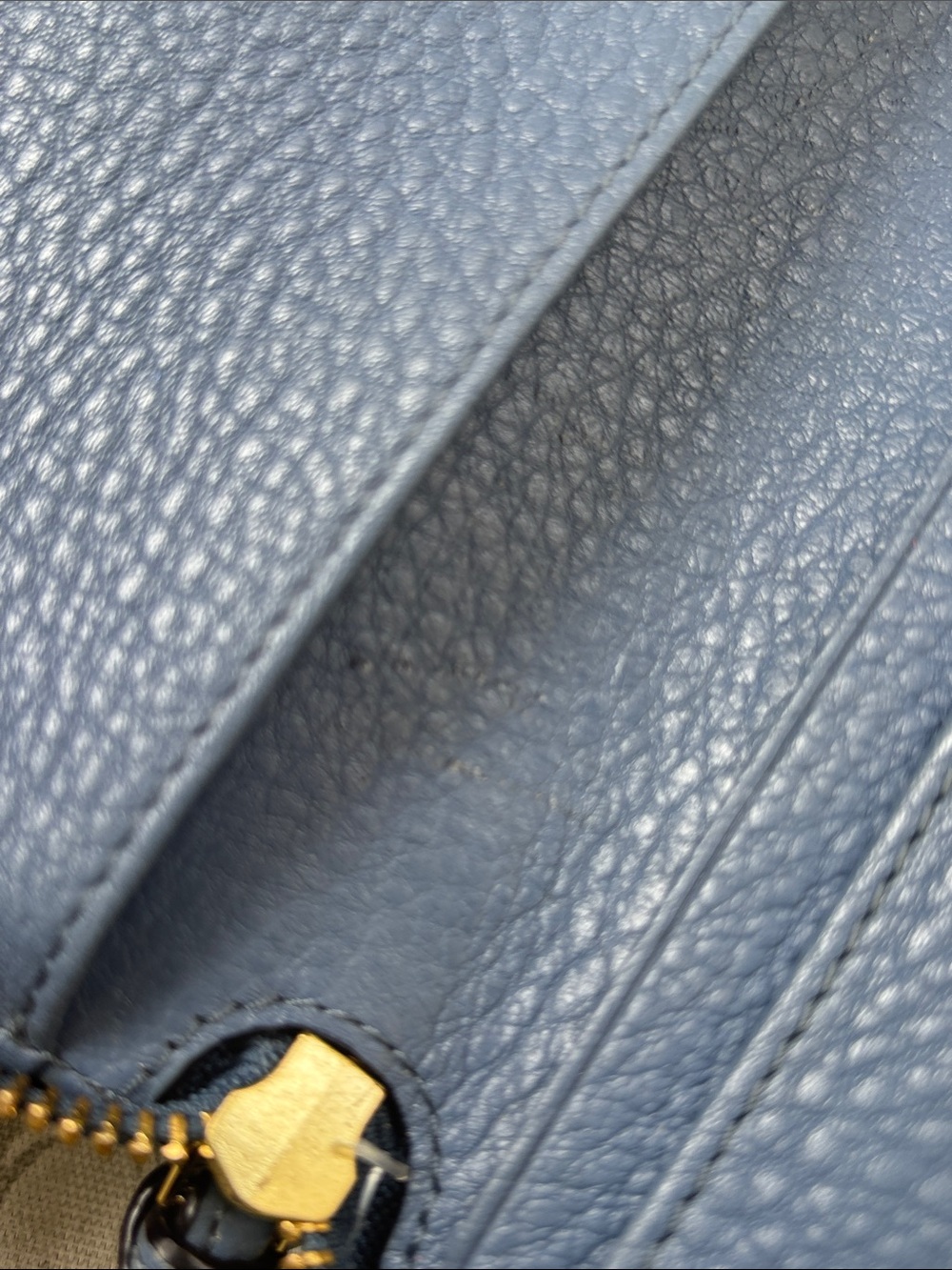 Tory Burch Dusty Blue / Bluewood Color Zip Continental Wallet - Picture 4 of 8